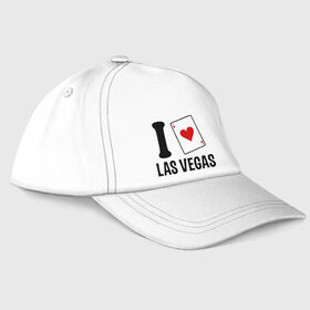 Бейсболка с принтом I Love Las Vegas в Кировске, 100% хлопок | классический козырек, металлическая застежка-регулятор размера | i love | азартные игры | америка | вегас | казино | карты | колода | лас | рулетка | туз