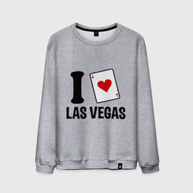 Мужской свитшот хлопок с принтом I Love Las Vegas в Кировске, 100% хлопок |  | i love | азартные игры | америка | вегас | казино | карты | колода | лас | рулетка | туз