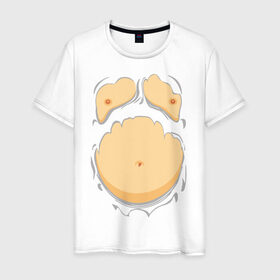 Мужская футболка хлопок с принтом Пивной живот в Кировске, 100% хлопок | прямой крой, круглый вырез горловины, длина до линии бедер, слегка спущенное плечо. | р рванная