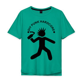 Мужская футболка хлопок Oversize с принтом DIY punk hardcore в Кировске, 100% хлопок | свободный крой, круглый ворот, “спинка” длиннее передней части | 
