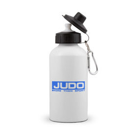 Бутылка спортивная с принтом Дзюдо больше чем в Кировске, металл | емкость — 500 мл, в комплекте две пластиковые крышки и карабин для крепления | дзюдо