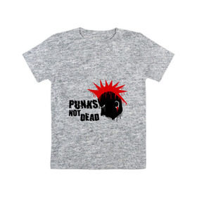 Детская футболка хлопок с принтом Punks not dead (1) в Кировске, 100% хлопок | круглый вырез горловины, полуприлегающий силуэт, длина до линии бедер | punks | панк | панк не умрет | стиль панк