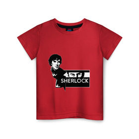 Детская футболка хлопок с принтом T-shirt Sherlock в Кировске, 100% хлопок | круглый вырез горловины, полуприлегающий силуэт, длина до линии бедер | holmes | holms | sherlock | sherlok | vatson | ватсон | сериал | холмс | шерлок | шерлок холмс