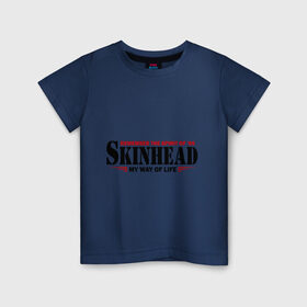 Детская футболка хлопок с принтом Skinhead. Spirit of 69 в Кировске, 100% хлопок | круглый вырез горловины, полуприлегающий силуэт, длина до линии бедер | hardcore | skinhead | бритая голова | мой путь жизни | скинхед | скинхэд | хард кор