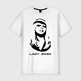 Мужская футболка премиум с принтом Gaga в Кировске, 92% хлопок, 8% лайкра | приталенный силуэт, круглый вырез ворота, длина до линии бедра, короткий рукав | lady gaga | гага | леди gaga | леди гага | лицо леди gaga | лицо леди гага | образ леди гага