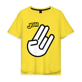 Мужская футболка хлопок Oversize с принтом JDM в Кировске, 100% хлопок | свободный крой, круглый ворот, “спинка” длиннее передней части | авто | автомобилистам | автомобиль | водила | машина | тачила | тачка | тюнинг