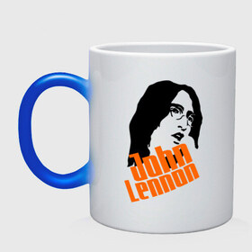 Кружка хамелеон с принтом Джон Леннон (John Lennon) в Кировске, керамика | меняет цвет при нагревании, емкость 330 мл | beatles | john lennon | the beatles | битлз | битлы | джон леннон | джон ленон | леннон | ленон | портрет