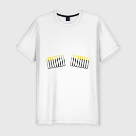 Мужская футболка премиум с принтом Газырь патронташ в Кировске, 92% хлопок, 8% лайкра | приталенный силуэт, круглый вырез ворота, длина до линии бедра, короткий рукав | оружие | патронташ | патроны | снаряжение
