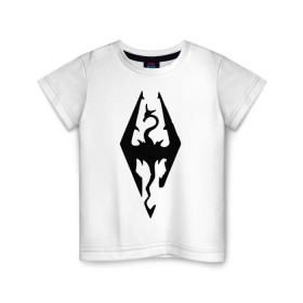 Детская футболка хлопок с принтом The Elder Scrolls V: Skyrim в Кировске, 100% хлопок | круглый вырез горловины, полуприлегающий силуэт, длина до линии бедер | игры | компьютерная игра | скайрим
