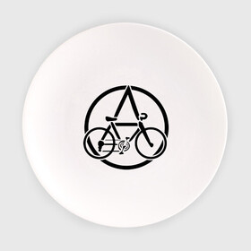 Тарелка с принтом Anarchy Bike в Кировске, фарфор | диаметр - 210 мм
диаметр для нанесения принта - 120 мм | Тематика изображения на принте: anarchy | bike | анархизм | анархия | байк | велик | велосипед | велосипед анархия