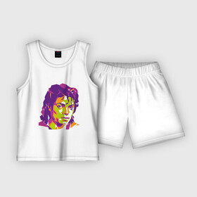 Детская пижама с шортами хлопок с принтом Michael Jackson полноцвет в Кировске,  |  | Тематика изображения на принте: jackson | michael | michael jackson | pop | джексон | знаменитость | майкл | майкл джексон | певец | поп | портрет