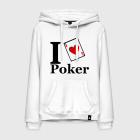 Мужская толстовка хлопок с принтом poker love в Кировске, френч-терри, мягкий теплый начес внутри (100% хлопок) | карман-кенгуру, эластичные манжеты и нижняя кромка, капюшон с подкладом и шнурком | i love poker | poker | азартные игры | карта | название меняем на  life with pokerлюблю покер | покер | туз | туз черви | я люблю покер