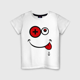 Детская футболка хлопок с принтом Смайл Юми (2) в Кировске, 100% хлопок | круглый вырез горловины, полуприлегающий силуэт, длина до линии бедер | smile | позитив | рожица | смайлик | юми