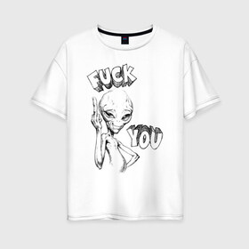 Женская футболка хлопок Oversize с принтом Пол Секретный материальчик в Кировске, 100% хлопок | свободный крой, круглый ворот, спущенный рукав, длина до линии бедер
 | paul | секретный инопланетянин