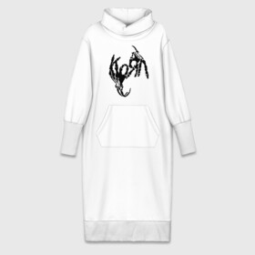 Платье удлиненное хлопок с принтом Korn bones в Кировске,  |  | korn | metal | группы | корн | логотип | метал | музыка | рок группы | рок музыка