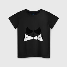 Детская футболка хлопок с принтом Смайл жуткий в Кировске, 100% хлопок | круглый вырез горловины, полуприлегающий силуэт, длина до линии бедер | smile | злой  смайл | зубастик | зубастый смайл | смайл