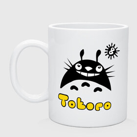Кружка с принтом Totoro тоторо в Кировске, керамика | объем — 330 мл, диаметр — 80 мм. Принт наносится на бока кружки, можно сделать два разных изображения | Тематика изображения на принте: 