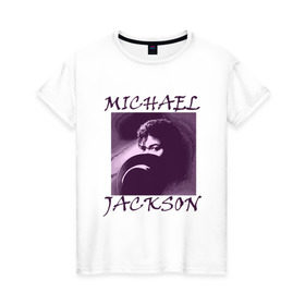 Женская футболка хлопок с принтом Michael Jackson с шляпой в Кировске, 100% хлопок | прямой крой, круглый вырез горловины, длина до линии бедер, слегка спущенное плечо | Тематика изображения на принте: mj | исполнитель | майкл джексон | музыка | певец | поп музыка