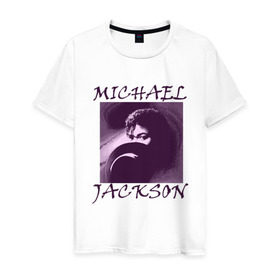 Мужская футболка хлопок с принтом Michael Jackson с шляпой в Кировске, 100% хлопок | прямой крой, круглый вырез горловины, длина до линии бедер, слегка спущенное плечо. | mj | исполнитель | майкл джексон | музыка | певец | поп музыка