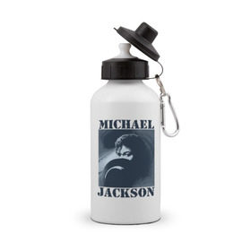 Бутылка спортивная с принтом Michael Jackson с шляпой (2) в Кировске, металл | емкость — 500 мл, в комплекте две пластиковые крышки и карабин для крепления | Тематика изображения на принте: mj | в шляпе | исполнитель | майкл джексон | музыка | певец | поп музыка | шляпа