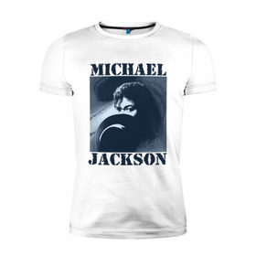 Мужская футболка премиум с принтом Michael Jackson с шляпой (2) в Кировске, 92% хлопок, 8% лайкра | приталенный силуэт, круглый вырез ворота, длина до линии бедра, короткий рукав | mj | в шляпе | исполнитель | майкл джексон | музыка | певец | поп музыка | шляпа