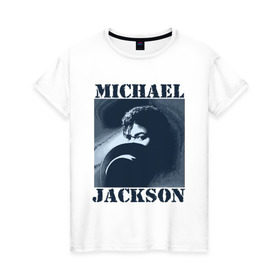 Женская футболка хлопок с принтом Michael Jackson с шляпой (2) в Кировске, 100% хлопок | прямой крой, круглый вырез горловины, длина до линии бедер, слегка спущенное плечо | mj | в шляпе | исполнитель | майкл джексон | музыка | певец | поп музыка | шляпа