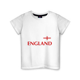 Детская футболка хлопок с принтом Сборная Англии - Стивен Джеррард 4 в Кировске, 100% хлопок | круглый вырез горловины, полуприлегающий силуэт, длина до линии бедер | Тематика изображения на принте: англия | сборная англии | стивен джеррард | флаг англии | футбол