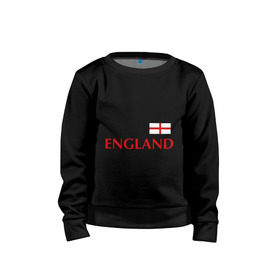 Детский свитшот хлопок с принтом Сборная Англии - Стивен Джеррард 4 в Кировске, 100% хлопок | круглый вырез горловины, эластичные манжеты, пояс и воротник | англия | сборная англии | стивен джеррард | флаг англии | футбол