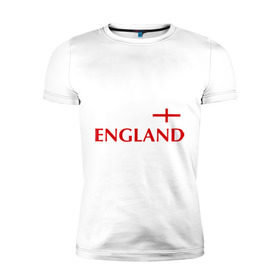Мужская футболка премиум с принтом Сборная Англии - Стивен Джеррард 4 в Кировске, 92% хлопок, 8% лайкра | приталенный силуэт, круглый вырез ворота, длина до линии бедра, короткий рукав | англия | сборная англии | стивен джеррард | флаг англии | футбол