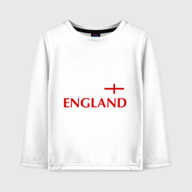 Детский лонгслив хлопок с принтом Сборная Англии - Стивен Джеррард 4 в Кировске, 100% хлопок | круглый вырез горловины, полуприлегающий силуэт, длина до линии бедер | англия | сборная англии | стивен джеррард | флаг англии | футбол