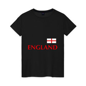 Женская футболка хлопок с принтом Сборная Англии - 10 в Кировске, 100% хлопок | прямой крой, круглый вырез горловины, длина до линии бедер, слегка спущенное плечо | англия | руни | сборная англии | флаг англии | футбол