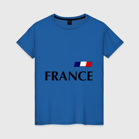 Женская футболка хлопок с принтом Сборная Франции - 8 в Кировске, 100% хлопок | прямой крой, круглый вырез горловины, длина до линии бедер, слегка спущенное плечо | football | сборная франции | франция | футбол