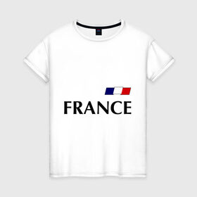 Женская футболка хлопок с принтом Сборная Франции - Бензима 10 (Benzima) в Кировске, 100% хлопок | прямой крой, круглый вырез горловины, длина до линии бедер, слегка спущенное плечо | football | бензима | сборная франции | франция