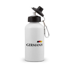 Бутылка спортивная с принтом Сборная Германии - 10 в Кировске, металл | емкость — 500 мл, в комплекте две пластиковые крышки и карабин для крепления | football | германия | подольски | сборная германии | футбол