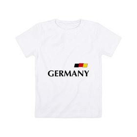 Детская футболка хлопок с принтом Сборная Германии - 13 в Кировске, 100% хлопок | круглый вырез горловины, полуприлегающий силуэт, длина до линии бедер | Тематика изображения на принте: football | германия | мюллер | сборная германии | футбол