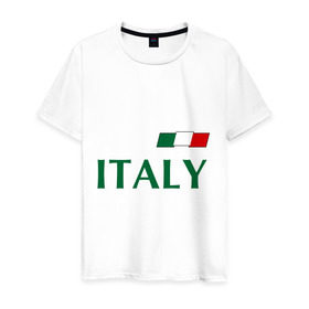Мужская футболка хлопок с принтом Сборная Италии - 1 в Кировске, 100% хлопок | прямой крой, круглый вырез горловины, длина до линии бедер, слегка спущенное плечо. | football | буффон | италия | сборная италии