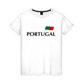 Женская футболка хлопок с принтом Сборная Португалии - Криштиану Роналду 7 в Кировске, 100% хлопок | прямой крой, круглый вырез горловины, длина до линии бедер, слегка спущенное плечо | football | ronaldo | португалия | роналду | сборная португалии