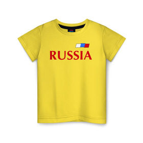Детская футболка хлопок с принтом Сборная России в Кировске, 100% хлопок | круглый вырез горловины, полуприлегающий силуэт, длина до линии бедер | Тематика изображения на принте: football | russia | россия | сборная россии | я русский