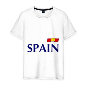 Мужская футболка хлопок с принтом Сборная Испании - Хави 8 в Кировске, 100% хлопок | прямой крой, круглый вырез горловины, длина до линии бедер, слегка спущенное плечо. | football | испания | сборная испании | хави