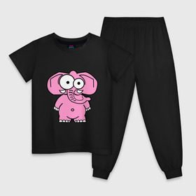 Детская пижама хлопок с принтом Розовый слон в Кировске, 100% хлопок |  брюки и футболка прямого кроя, без карманов, на брюках мягкая резинка на поясе и по низу штанин
 | Тематика изображения на принте: смешной