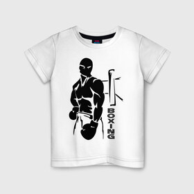 Детская футболка хлопок с принтом Boxing ring в Кировске, 100% хлопок | круглый вырез горловины, полуприлегающий силуэт, длина до линии бедер | boxing | бокс | боксер | ринг | спорт