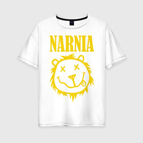 Женская футболка хлопок Oversize с принтом Narnia в Кировске, 100% хлопок | свободный крой, круглый ворот, спущенный рукав, длина до линии бедер
 | nirvana | антибренд | музыка | нирвана | рок