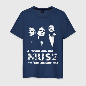 Мужская футболка хлопок с принтом Muse в Кировске, 100% хлопок | прямой крой, круглый вырез горловины, длина до линии бедер, слегка спущенное плечо. | muse | музыка | рок и панк
