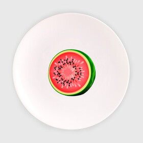 Тарелка с принтом Половина арбуза в Кировске, фарфор | диаметр - 210 мм
диаметр для нанесения принта - 120 мм | арбуз | вкусное | девушкам | фрукты | фрукты и ягоды