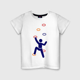 Детская футболка хлопок с принтом Скалолаз на тренеровке в Кировске, 100% хлопок | круглый вырез горловины, полуприлегающий силуэт, длина до линии бедер | climb | альпинизм | альпинисты | горы | путь | скалодром | скалолазанье | скалолазы | спорт