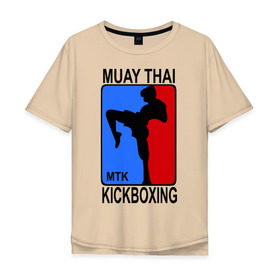 Мужская футболка хлопок Oversize с принтом Muay Thai Kickboxing в Кировске, 100% хлопок | свободный крой, круглый ворот, “спинка” длиннее передней части | кикбоксинг | муай тай