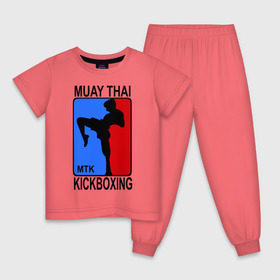Детская пижама хлопок с принтом Muay Thai Kickboxing в Кировске, 100% хлопок |  брюки и футболка прямого кроя, без карманов, на брюках мягкая резинка на поясе и по низу штанин
 | Тематика изображения на принте: кикбоксинг | муай тай