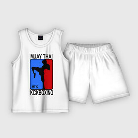 Детская пижама с шортами хлопок с принтом Muay Thai  Kickboxing в Кировске,  |  | кикбоксинг | муай тай