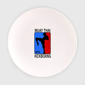 Тарелка с принтом Muay Thai  Kickboxing в Кировске, фарфор | диаметр - 210 мм
диаметр для нанесения принта - 120 мм | кикбоксинг | муай тай