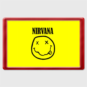 Магнит 45*70 с принтом Nirvana logo в Кировске, Пластик | Размер: 78*52 мм; Размер печати: 70*45 | Тематика изображения на принте: cobain | nirvana | rock | smells like teen spirit | кобейн | нирвана | рок